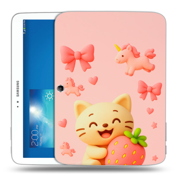 Силиконовый чехол на Samsung Galaxy Tab 3 10.1 с принтом для девочек