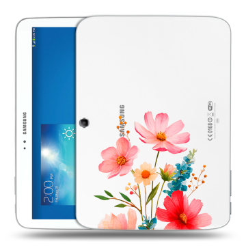 Силиконовый чехол на Samsung Galaxy Tab 3 10.1 с принтом Цветы