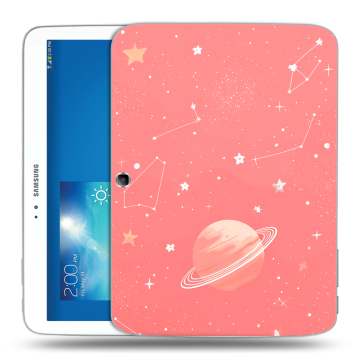Силиконовый чехол на Samsung Galaxy Tab 3 10.1 с принтом Розовый космос