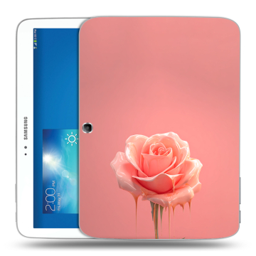 Силиконовый чехол на Samsung Galaxy Tab 3 10.1 с принтом Розовая роза