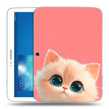 Силиконовый чехол на Samsung Galaxy Tab 3 10.1 с принтом Розовый котенок