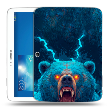Силиконовый чехол на Samsung Galaxy Tab 3 10.1 с принтом Медведь
