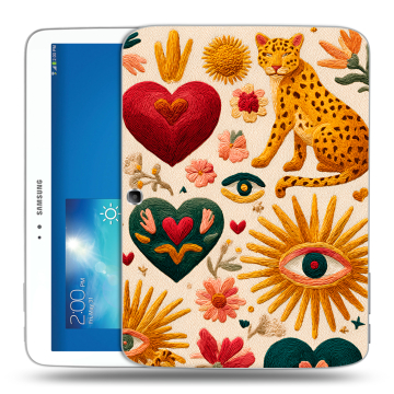 Силиконовый чехол на Samsung Galaxy Tab 3 10.1 с принтом Модный принт