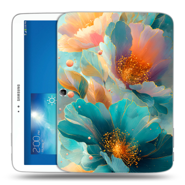 Силиконовый чехол на Samsung Galaxy Tab 3 10.1 с принтом Цветы