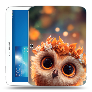 Силиконовый чехол на Samsung Galaxy Tab 3 10.1 с принтом Милая сова Силиконовый чехол на Samsung Galaxy Tab 3 10.1 с принтом Милая сова