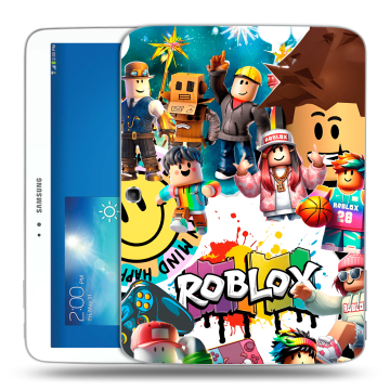 Силиконовый чехол на Samsung Galaxy Tab 3 10.1 с принтом Roblox Роблокс Силиконовый чехол на Samsung Galaxy Tab 3 10.1 с принтом Roblox Роблокс