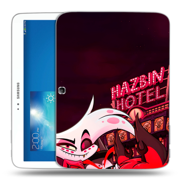 Силиконовый чехол на Samsung Galaxy Tab 3 10.1 с принтом Hazbin Hotel Отель Хазбин