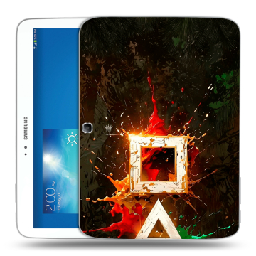 Силиконовый чехол на Samsung Galaxy Tab 3 10.1 с принтом Squid Game Игра кальмара