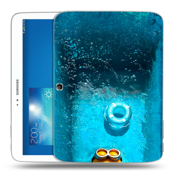 Силиконовый чехол на Samsung Galaxy Tab 3 10.1 с принтом Миньоны Силиконовый чехол на Samsung Galaxy Tab 3 10.1 с принтом Миньоны