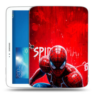 Силиконовый чехол на Samsung Galaxy Tab 3 10.1 с принтом Spiderman Человек паук Силиконовый чехол на Samsung Galaxy Tab 3 10.1 с принтом Spiderman Человек паук