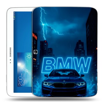 Силиконовый чехол на Samsung Galaxy Tab 3 10.1 с принтом BMW БМВ Силиконовый чехол на Samsung Galaxy Tab 3 10.1 с принтом BMW БМВ