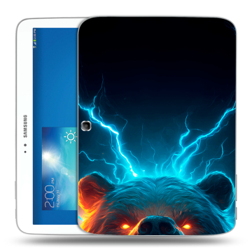 Силиконовый чехол на Samsung Galaxy Tab 3 10.1 с принтом Медведь Силиконовый чехол на Samsung Galaxy Tab 3 10.1 с принтом Медведь