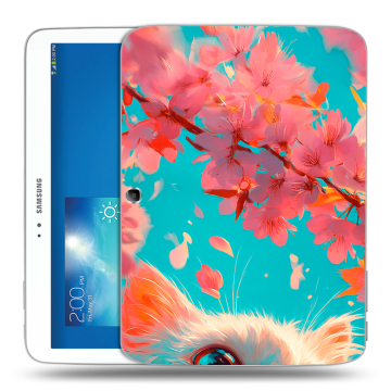 Силиконовый чехол на Samsung Galaxy Tab 3 10.1 с принтом Красивый кот Силиконовый чехол на Samsung Galaxy Tab 3 10.1 с принтом Красивый кот