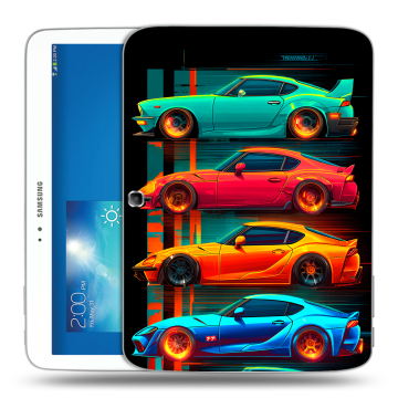 Силиконовый чехол на Samsung Galaxy Tab 3 10.1 с принтом машины тачки Силиконовый чехол на Samsung Galaxy Tab 3 10.1 с принтом машины тачки