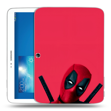 Силиконовый чехол на Samsung Galaxy Tab 3 10.1 с принтом Дедпул Deadpool