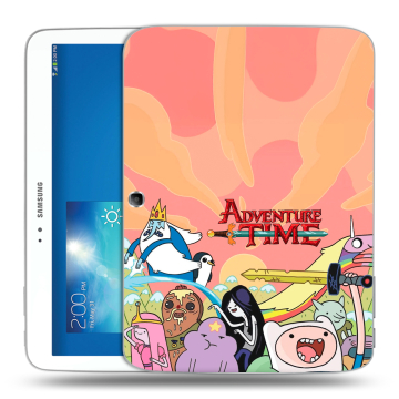 Силиконовый чехол на Samsung Galaxy Tab 3 10.1 с принтом Adventure time Время приключений Силиконовый чехол на Samsung Galaxy Tab 3 10.1 с принтом Adventure time Время приключений