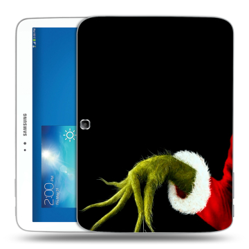 Силиконовый чехол на Samsung Galaxy Tab 3 10.1 с принтом Новый год Гринч Силиконовый чехол на Samsung Galaxy Tab 3 10.1 с принтом Новый год Гринч