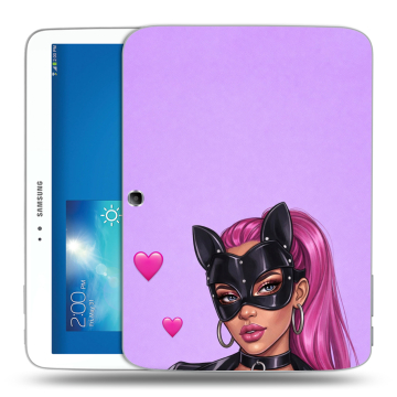 Силиконовый чехол на Samsung Galaxy Tab 3 10.1 с принтом женский
