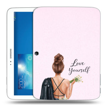 Силиконовый чехол на Samsung Galaxy Tab 3 10.1 с принтом женский