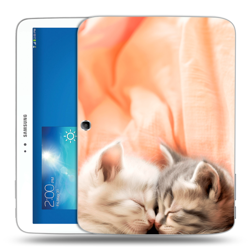 Силиконовый чехол на Samsung Galaxy Tab 3 10.1 с принтом Котята Силиконовый чехол на Samsung Galaxy Tab 3 10.1 с принтом Котята