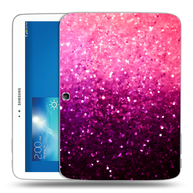 Силиконовый чехол на Samsung Galaxy Tab 3 10.1 с принтом Блестки Силиконовый чехол на Samsung Galaxy Tab 3 10.1 с принтом Блестки