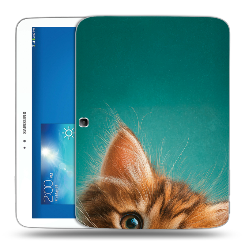 Силиконовый чехол на Samsung Galaxy Tab 3 10.1 с принтом котенок Силиконовый чехол на Samsung Galaxy Tab 3 10.1 с принтом котенок