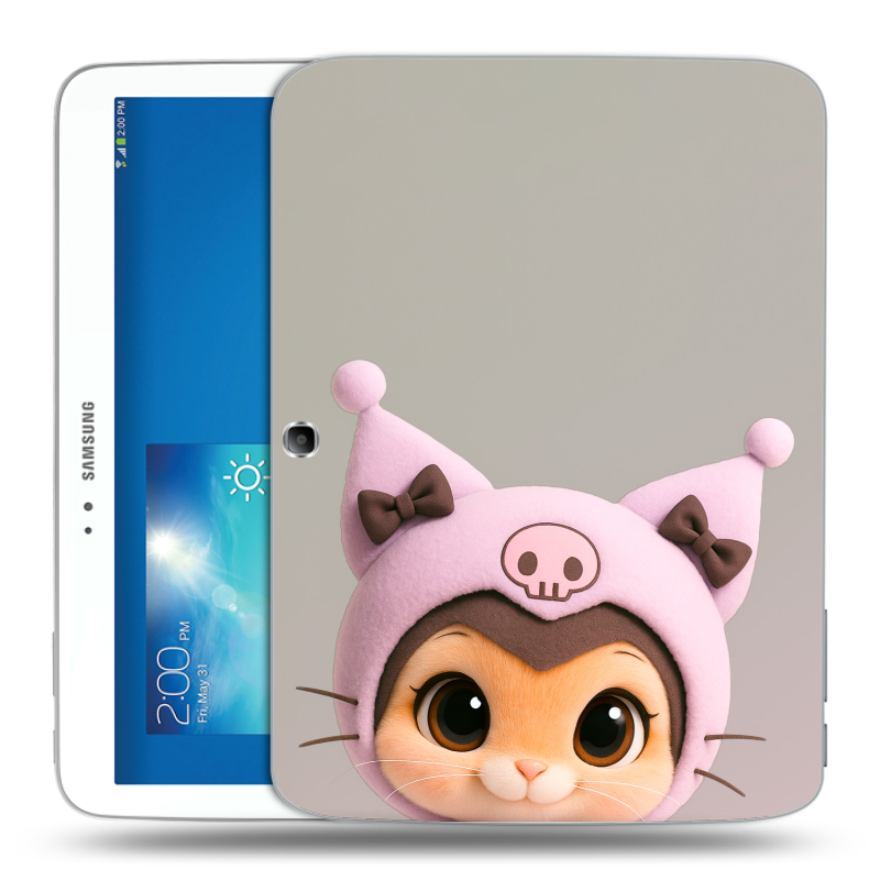 Силиконовый чехол на Samsung Galaxy Tab 3 10.1 с принтом Куроми Kuromi Силиконовый чехол на Samsung Galaxy Tab 3 10.1 с принтом Куроми Kuromi