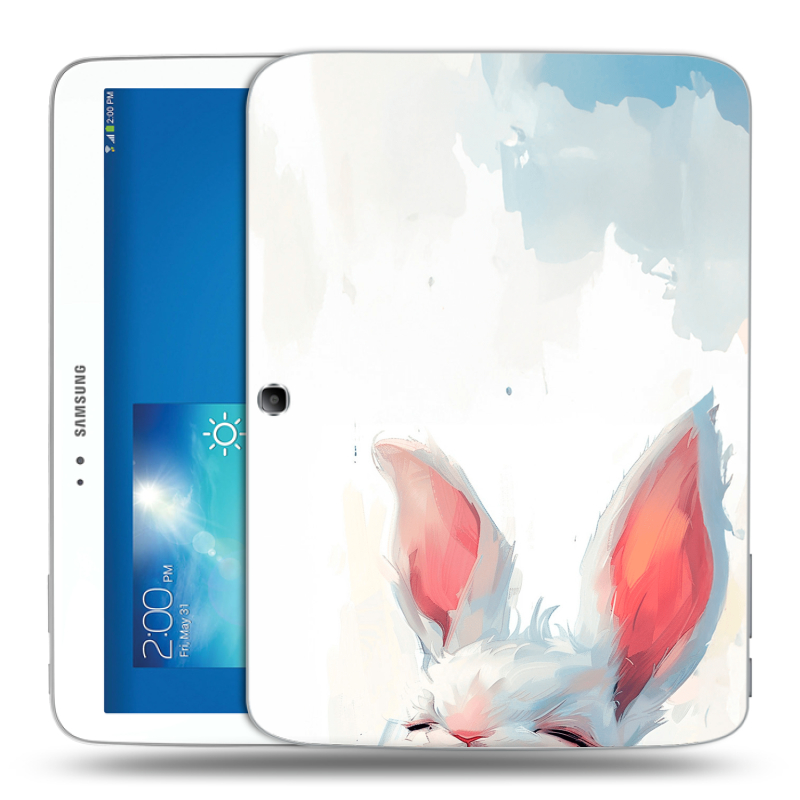 Силиконовый чехол на Samsung Galaxy Tab 3 10.1 с принтом кролик зайчик Силиконовый чехол на Samsung Galaxy Tab 3 10.1 с принтом кролик зайчик