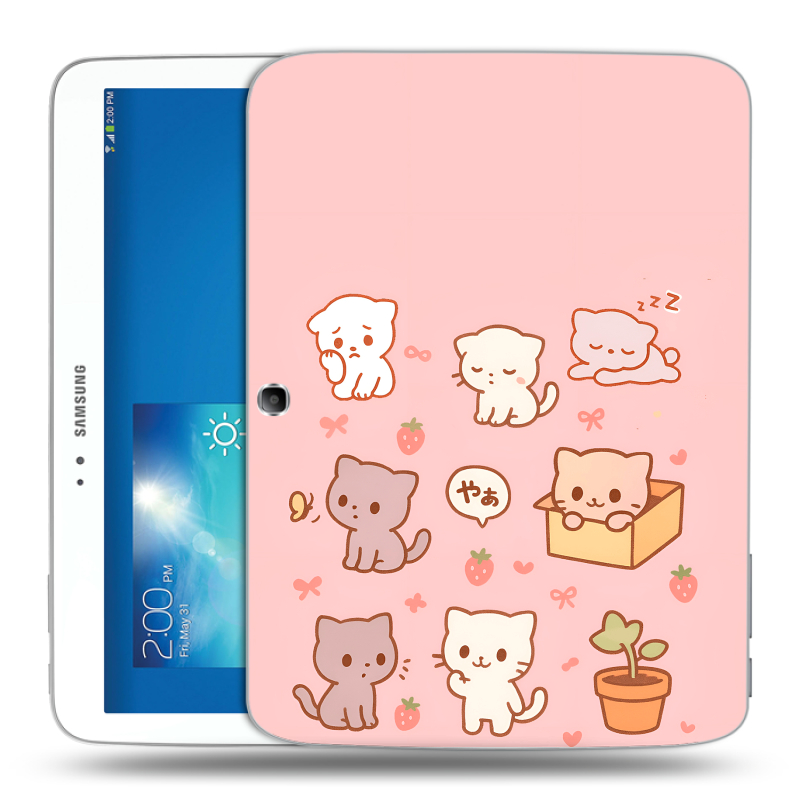 Силиконовый чехол на Samsung Galaxy Tab 3 10.1 с принтом Hello Kitty Хелоу Кити Силиконовый чехол на Samsung Galaxy Tab 3 10.1 с принтом Hello Kitty Хелоу Кити