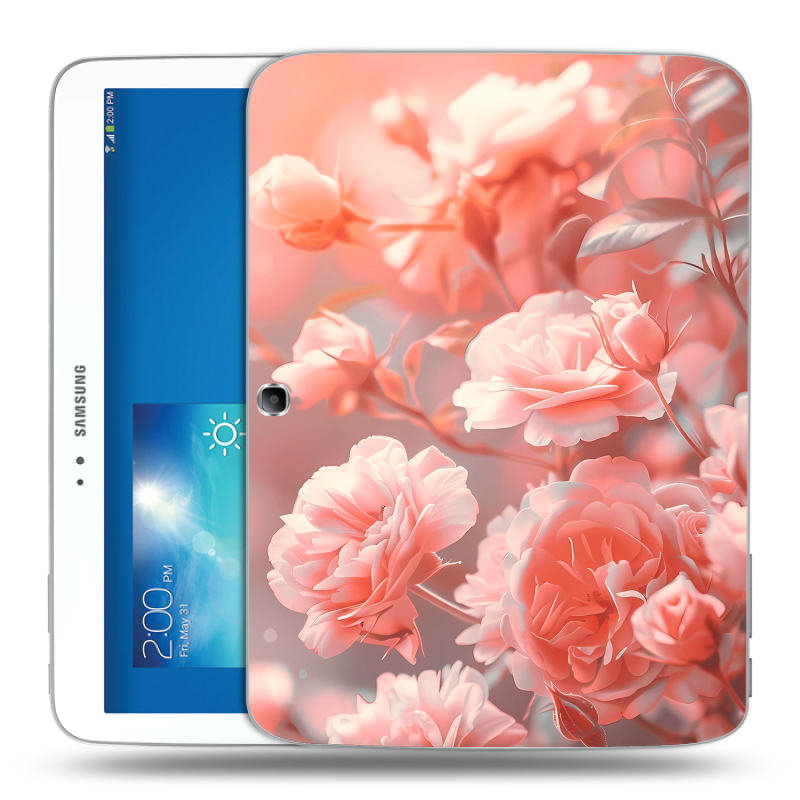 Силиконовый чехол на Samsung Galaxy Tab 3 10.1 с принтом Розы цветы Силиконовый чехол на Samsung Galaxy Tab 3 10.1 с принтом Розы цветы