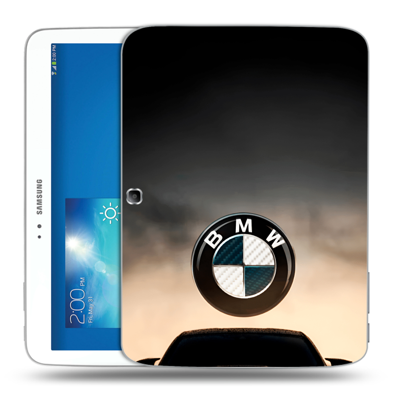 Силиконовый чехол на Samsung Galaxy Tab 3 10.1 с принтом БМВ BMW Силиконовый чехол на Samsung Galaxy Tab 3 10.1 с принтом БМВ BMW