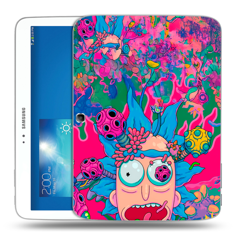 Силиконовый чехол на Samsung Galaxy Tab 3 10.1 с принтом Рик и Морти Rick Morty Силиконовый чехол на Samsung Galaxy Tab 3 10.1 с принтом Рик и Морти Rick Morty