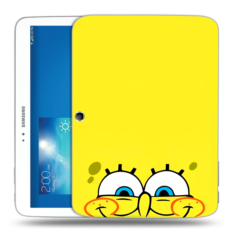 Силиконовый чехол на Samsung Galaxy Tab 3 10.1 с принтом спанчбоб спанч боб Силиконовый чехол на Samsung Galaxy Tab 3 10.1 с принтом спанчбоб спанч боб