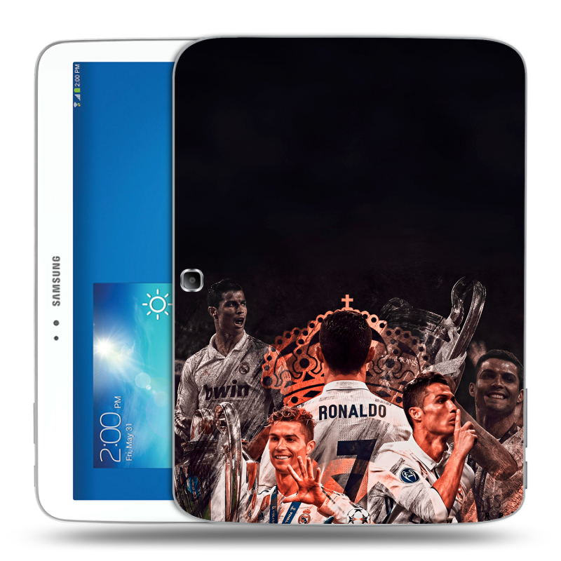 Силиконовый чехол на Samsung Galaxy Tab 3 10.1 с принтом Реал Роналдо Real Ronaldo Силиконовый чехол на Samsung Galaxy Tab 3 10.1 с принтом Реал Роналдо Real Ronaldo