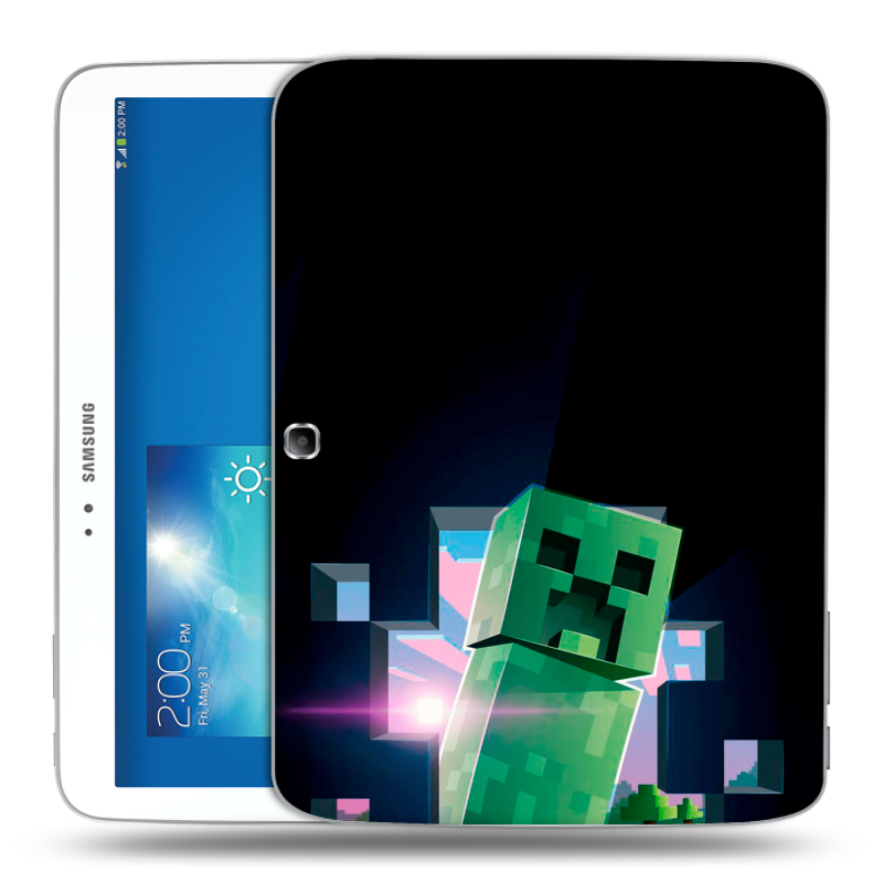 Силиконовый чехол на Samsung Galaxy Tab 3 10.1 с принтом Майнкрафт Minecraft Силиконовый чехол на Samsung Galaxy Tab 3 10.1 с принтом Майнкрафт Minecraft