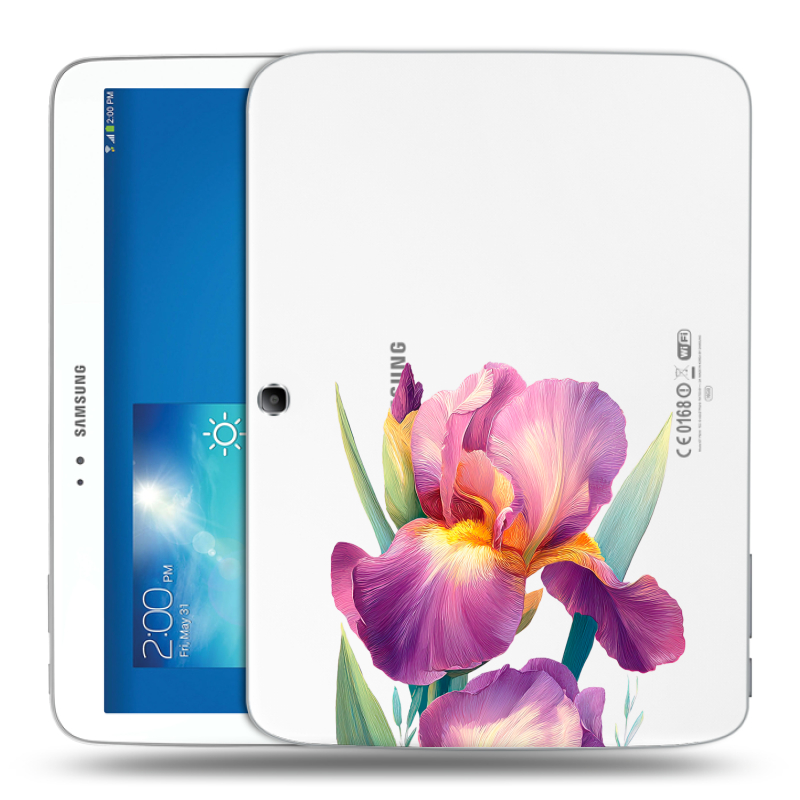 Силиконовый чехол на Samsung Galaxy Tab 3 10.1 с принтом Цветы орхидеи Силиконовый чехол на Samsung Galaxy Tab 3 10.1 с принтом Цветы орхидеи