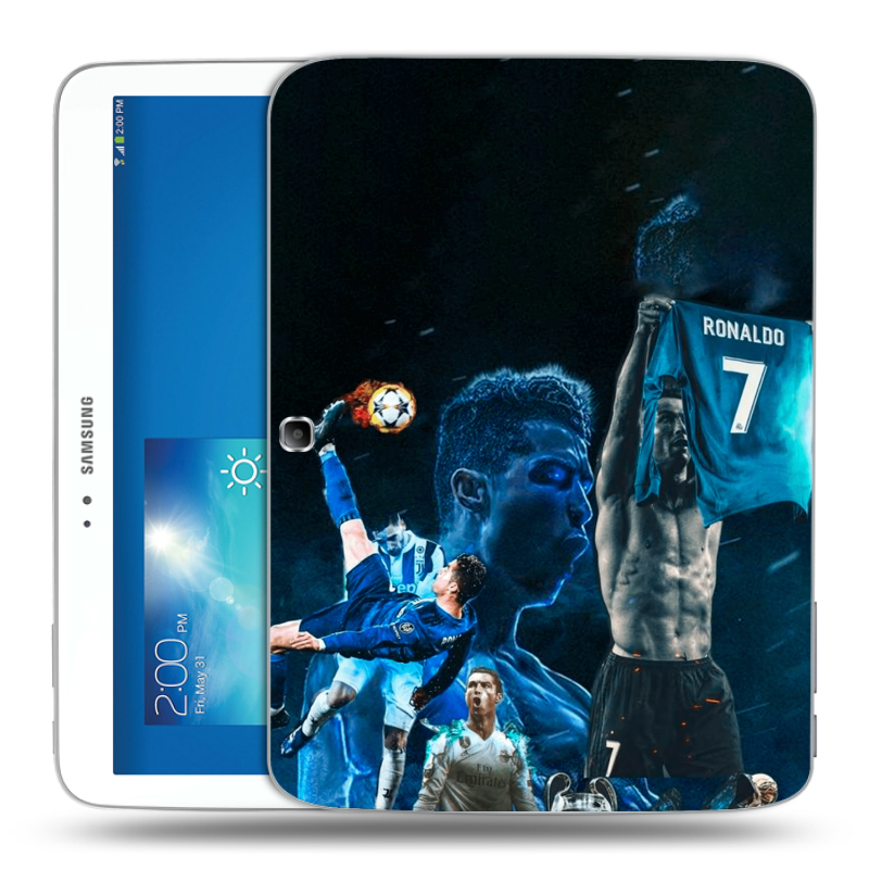 Силиконовый чехол на Samsung Galaxy Tab 3 10.1 с принтом Реал Роналдо Силиконовый чехол на Samsung Galaxy Tab 3 10.1 с принтом Реал Роналдо