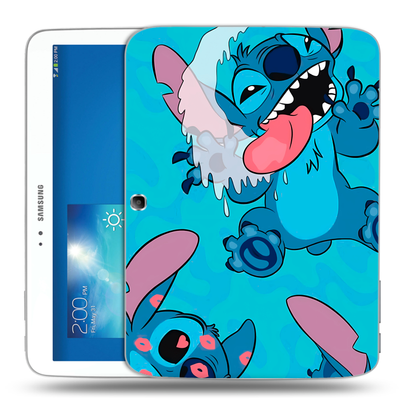 Силиконовый чехол на Samsung Galaxy Tab 3 10.1 с принтом Лило и Стич Силиконовый чехол на Samsung Galaxy Tab 3 10.1 с принтом Лило и Стич