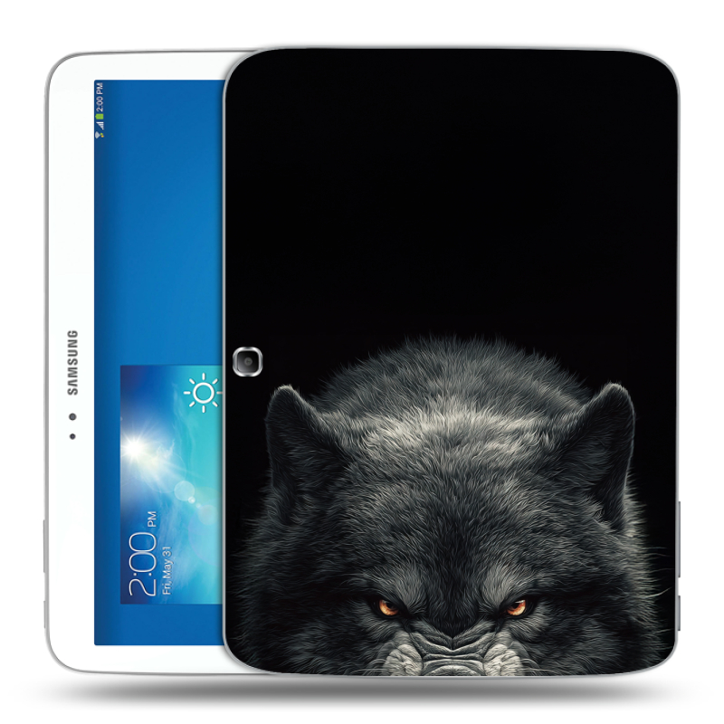 Силиконовый чехол на Samsung Galaxy Tab 3 10.1 с принтом Волк Силиконовый чехол на Samsung Galaxy Tab 3 10.1 с принтом Волк