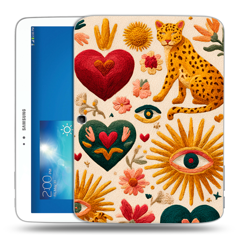 Силиконовый чехол на Samsung Galaxy Tab 3 10.1 с принтом Модный принт Силиконовый чехол на Samsung Galaxy Tab 3 10.1 с принтом Модный принт