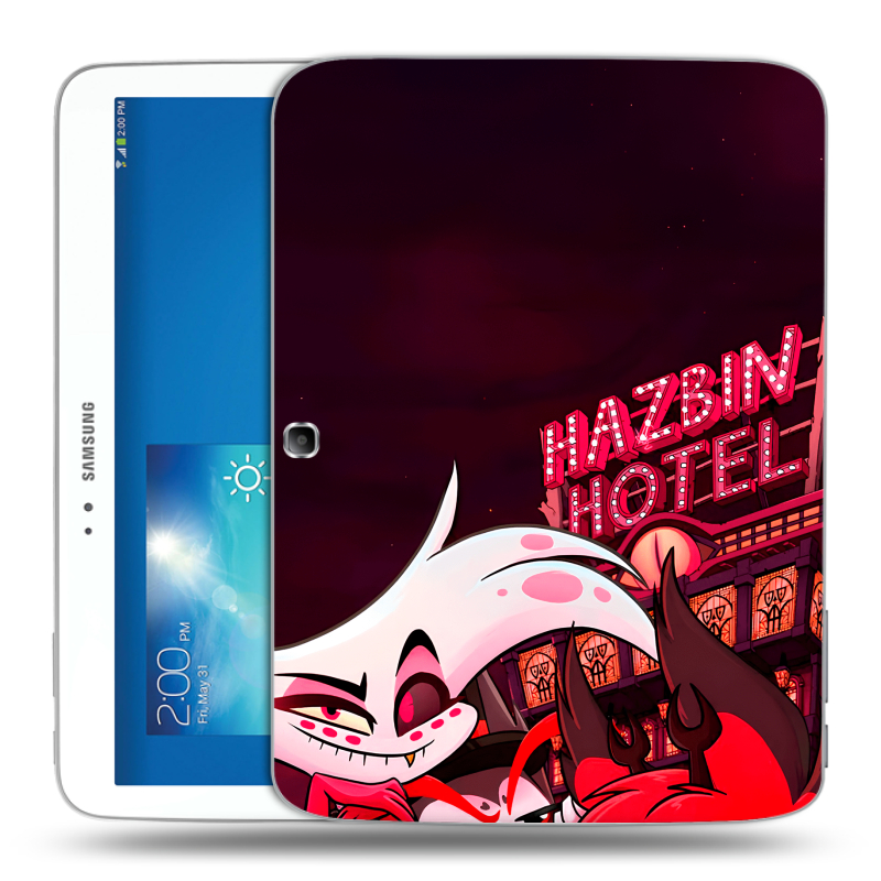 Силиконовый чехол на Samsung Galaxy Tab 3 10.1 с принтом Hazbin Hotel Отель Хазбин Силиконовый чехол на Samsung Galaxy Tab 3 10.1 с принтом Hazbin Hotel Отель Хазбин