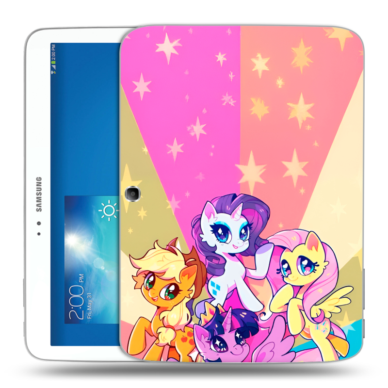 Силиконовый чехол на Samsung Galaxy Tab 3 10.1 с принтом My little pony Дружба чудо Силиконовый чехол на Samsung Galaxy Tab 3 10.1 с принтом My little pony Дружба чудо