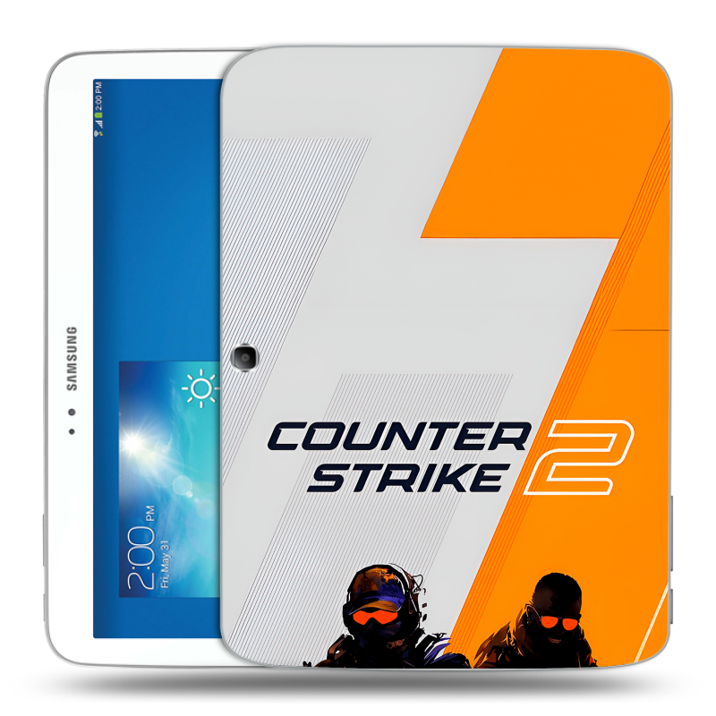 Силиконовый чехол на Samsung Galaxy Tab 3 10.1 с принтом Counter Strike Силиконовый чехол на Samsung Galaxy Tab 3 10.1 с принтом Counter Strike