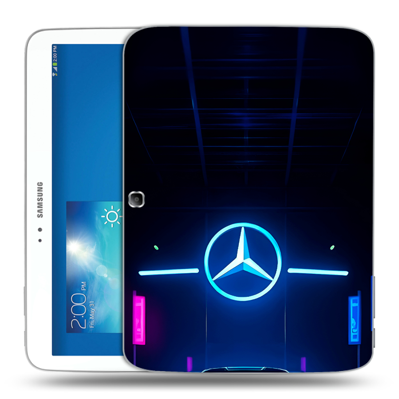 Силиконовый чехол на Samsung Galaxy Tab 3 10.1 с принтом Mercedes Мерседес Силиконовый чехол на Samsung Galaxy Tab 3 10.1 с принтом Mercedes Мерседес