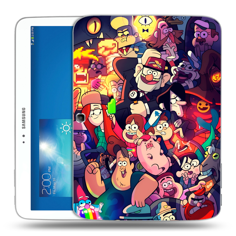 Силиконовый чехол на Samsung Galaxy Tab 3 10.1 с принтом Gravity Falls Гравити Фолз Силиконовый чехол на Samsung Galaxy Tab 3 10.1 с принтом Gravity Falls Гравити Фолз