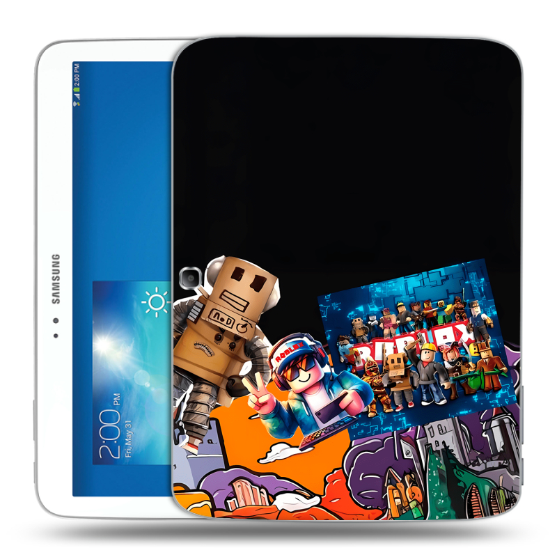 Силиконовый чехол на Samsung Galaxy Tab 3 10.1 с принтом Roblox Роблокс Силиконовый чехол на Samsung Galaxy Tab 3 10.1 с принтом Roblox Роблокс