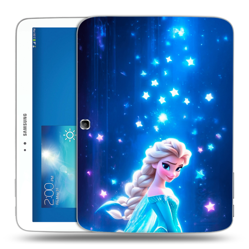 Силиконовый чехол на Samsung Galaxy Tab 3 10.1 с принтом Холодное сердце Frozen Силиконовый чехол на Samsung Galaxy Tab 3 10.1 с принтом Холодное сердце Frozen