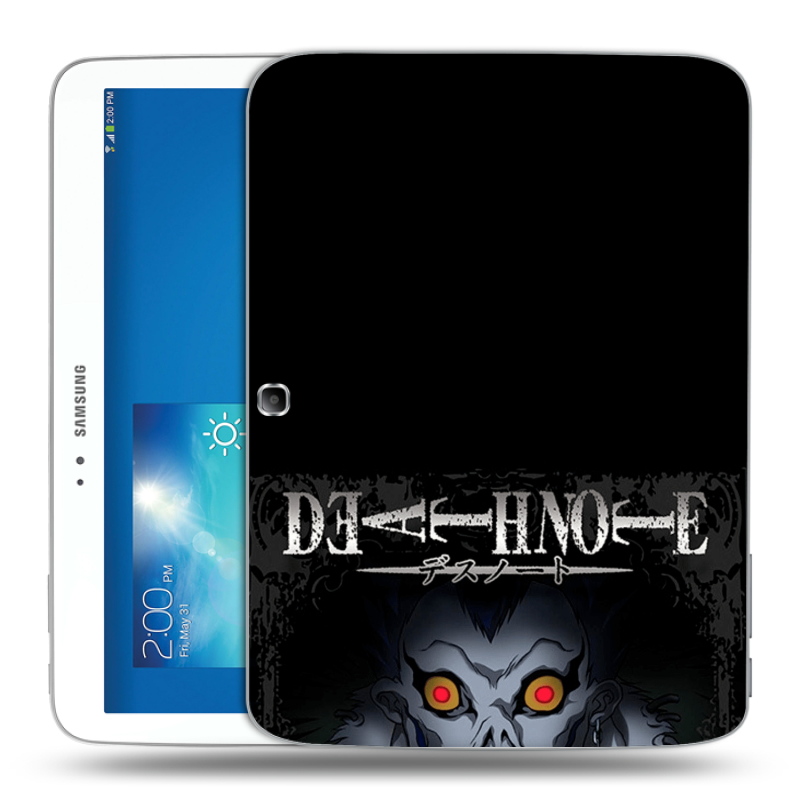 Силиконовый чехол на Samsung Galaxy Tab 3 10.1 с принтом Death note Тетрадь смерти Силиконовый чехол на Samsung Galaxy Tab 3 10.1 с принтом Death note Тетрадь смерти