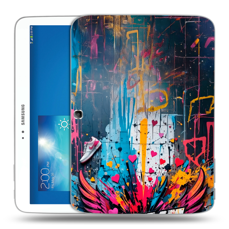 Силиконовый чехол на Samsung Galaxy Tab 3 10.1 с принтом Nike Найк Силиконовый чехол на Samsung Galaxy Tab 3 10.1 с принтом Nike Найк