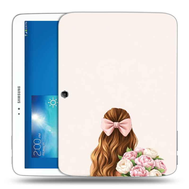 Силиконовый чехол на Samsung Galaxy Tab 3 10.1 с принтом женский Силиконовый чехол на Samsung Galaxy Tab 3 10.1 с принтом женский